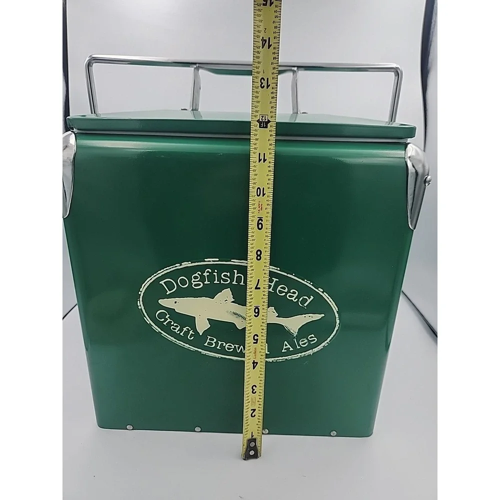 Dogfish Head Craft Brewed Ales Green Metal Ice Box/Cooler~VERY COOL~UNIQUE‎